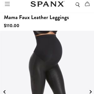 Spanx Maternity Faux Leather Leggings